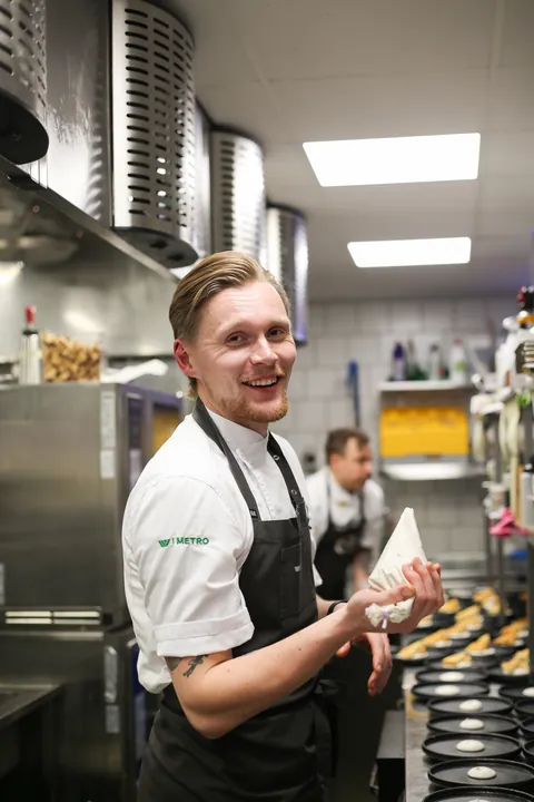 A chef in the kitchen